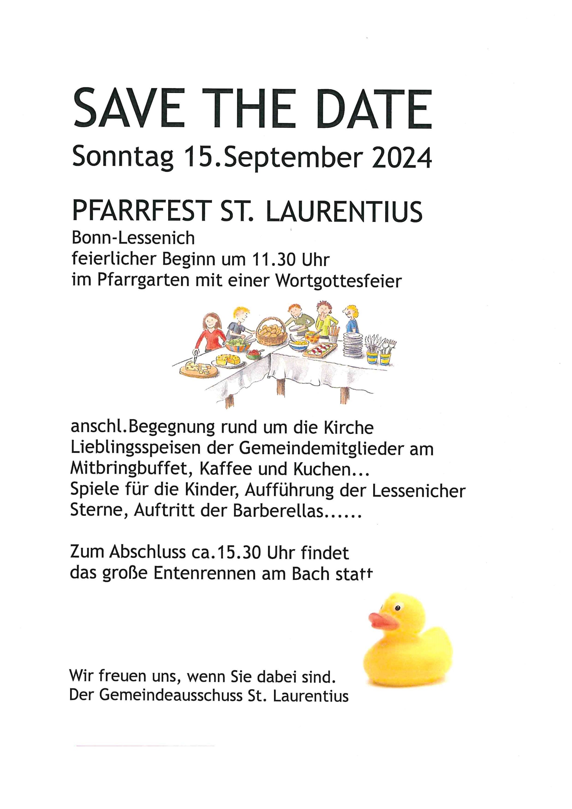 Save The Date - Pfarrfest Laurentius